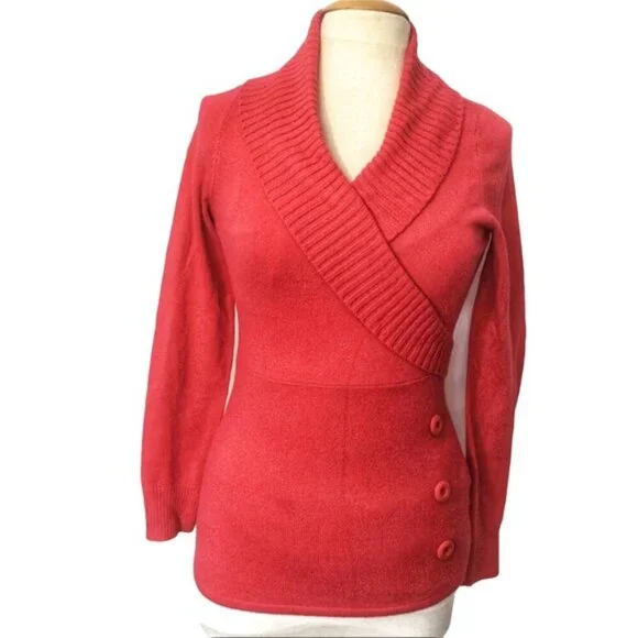 Twik Simons Shawl Collar fitted sweater M - Picture 2 of 9